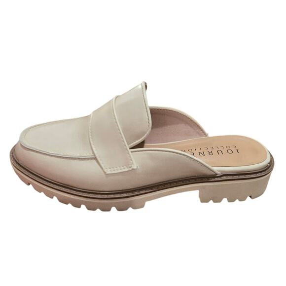 Journee Collection Miycah Slip On Mule Flats in Beige EUC - Picture 6 of 8